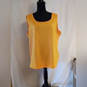 Vibrant Mustard Sleeveless Silk Tank Top